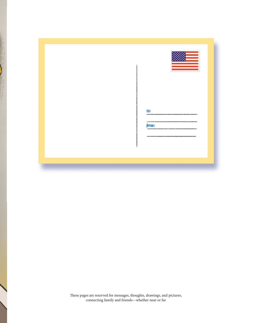 Built-in postcard pages